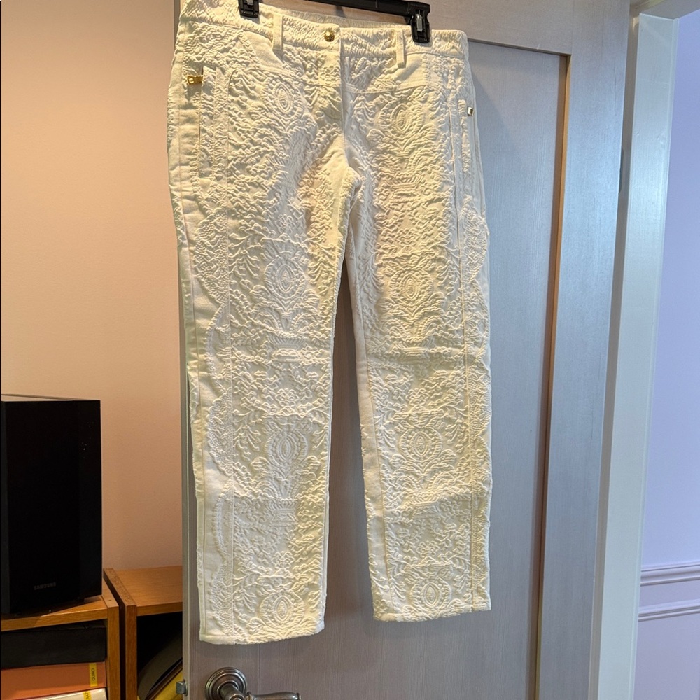 Balmain white trousers